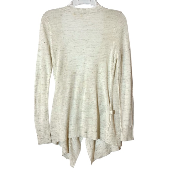 Anthropologie Sparrow Pemaquid Beige Knit Long Sleeve Drape Wrap Cardigan Small - Picture 2 of 13